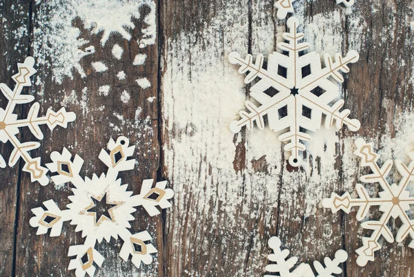 Dekorative Schneeflocken mit Zucker dekoriert — Stockfoto