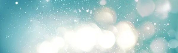 Zářící skvrny s nakreslenými sněžení na modrém pozadí — Stock fotografie