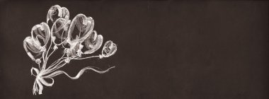 Balonlar Sevgililer günü Blackboard illüstrasyon kalp