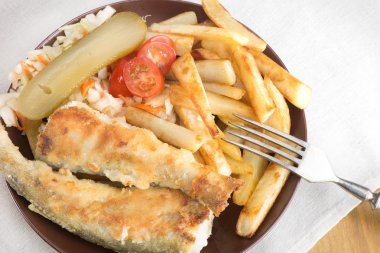 kızarmış balık - safran cod veya navaga