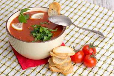 Kasede domates çorbası