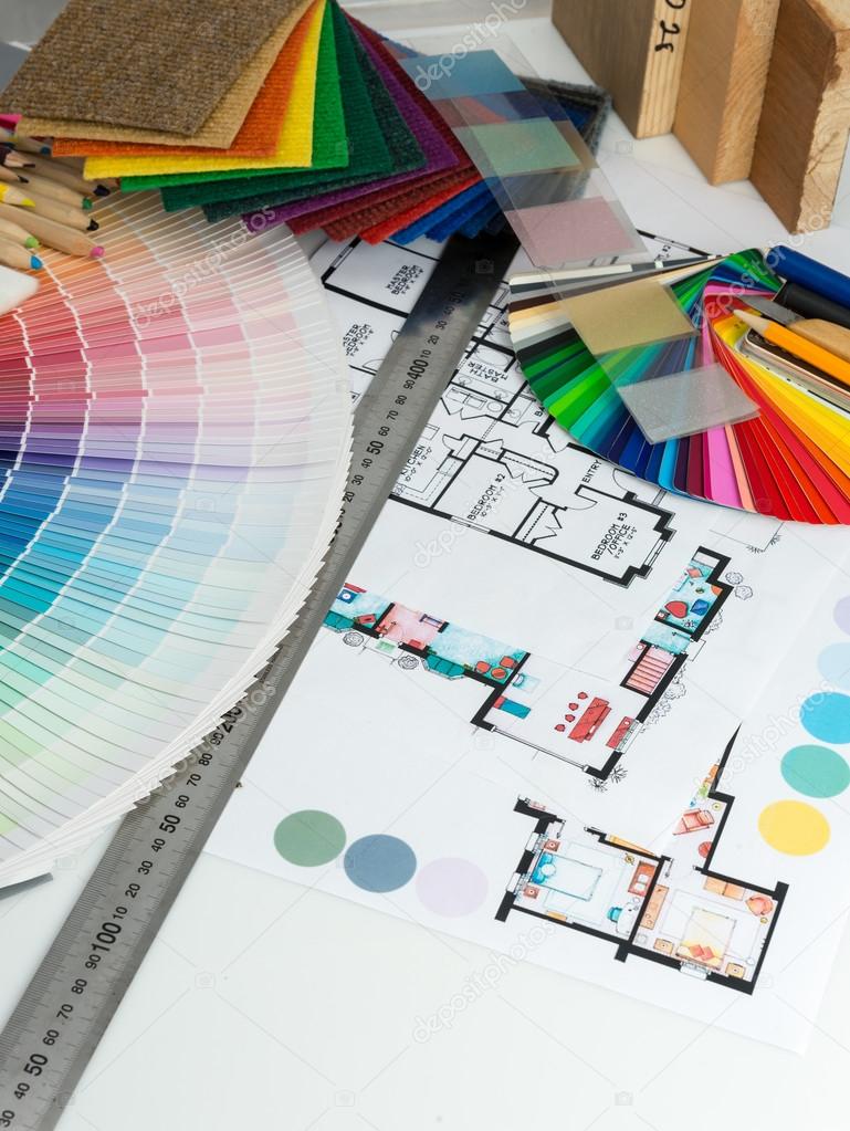 Selection of colors and materials for home renovation