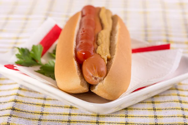 Ordinary hot dog — Stock Photo, Image