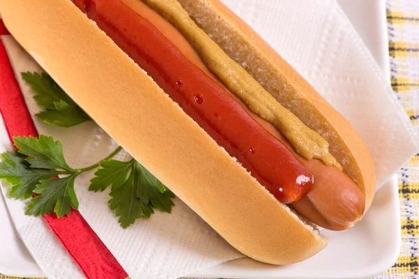 Ordinary hot dog — Stock Photo, Image