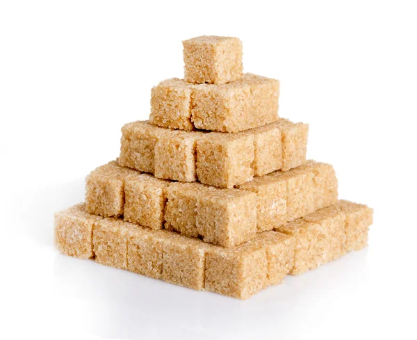 Pyramide de cubes de sucre de canne — Photo