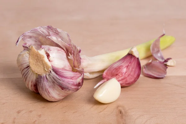 Garlic - clove and head — Stock Photo, Image