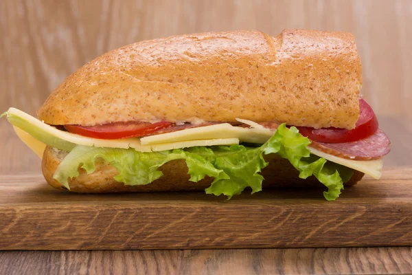 Peynir ve sosis sandviç — Stok fotoğraf