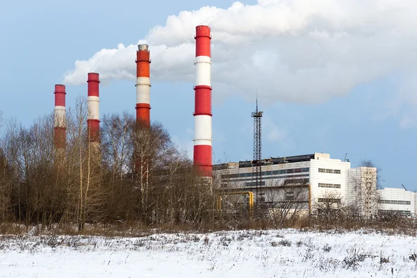 Central eléctrica - producción combinada de calor y electricidad Fotos De Stock