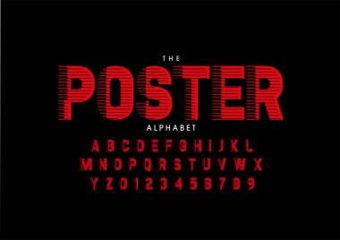 Biçimlendirilmiş yazı tipi ve alfabe vektörü