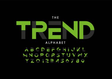 Biçimlendirilmiş yazı tipi ve alfabe vektörü