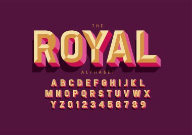 Biçimlendirilmiş yazı tipi ve alfabe vektörü