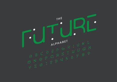 Biçimlendirilmiş yazı tipi ve alfabe vektörü