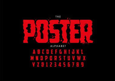 Biçimlendirilmiş yazı tipi ve alfabe vektörü