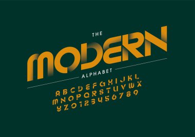 Biçimlendirilmiş yazı tipi ve alfabe vektörü