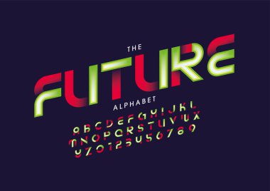 Biçimlendirilmiş yazı tipi ve alfabe vektörü