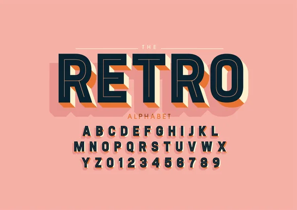 Vector Van Gestileerd Lettertype Alfabet — Stockvector