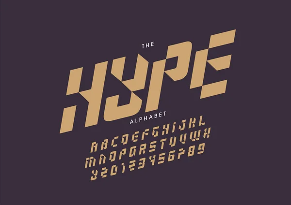 Vecteur Police Stylisée Alphabet — Image vectorielle