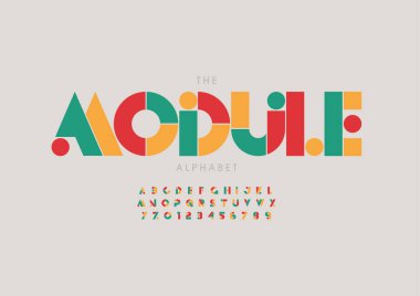 Biçimlendirilmiş modül alfabe yazı tipi vektörü