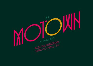 Biçimlendirilmiş motown yazı tipi vektörü