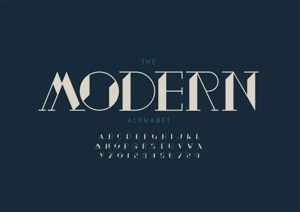 Biçimli modern alfabe yazı tipi vektörü