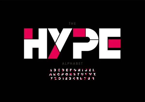 Stilisiertes Hypes Alphabet Schrift Vektorillustration — Stockvektor