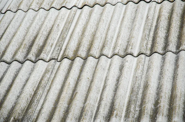 Velho Telhado Ardósia Ondulado Textura Ardósia Velha Telhado Coberto Com — Fotografia de Stock