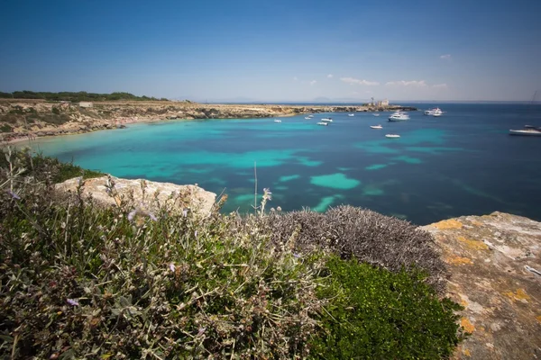 Przy plaży Favignana — Zdjęcie stockowe