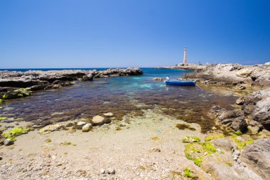 bir Favignana deniz feneri