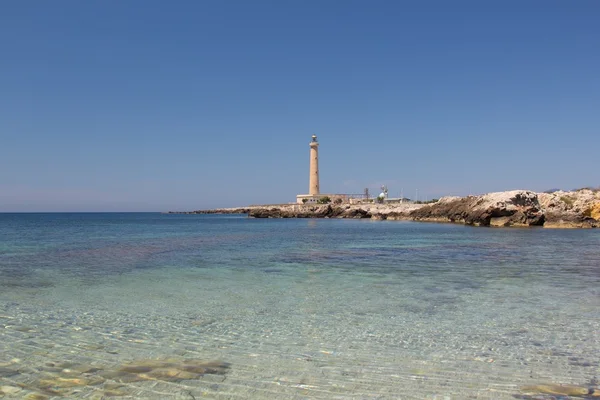 Bir Favignana deniz feneri — Stok fotoğraf