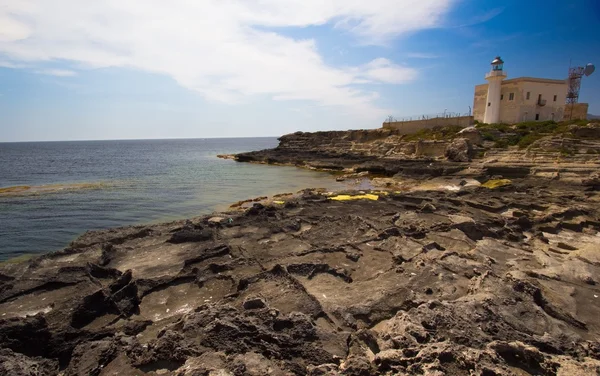 Bir Favignana deniz feneri — Stok fotoğraf