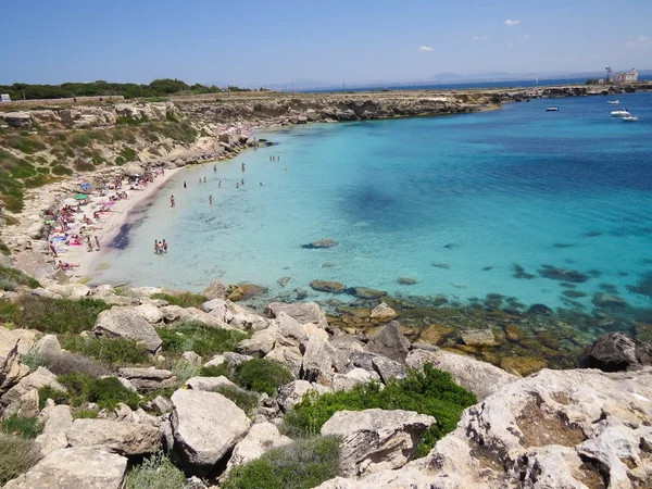 Przy plaży Favignana — Zdjęcie stockowe