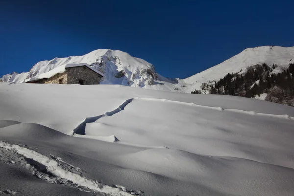 Detalhe Neve Montanha — Fotografia de Stock