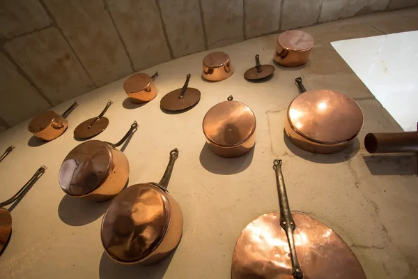 Artículos de cocina de cobre — Foto de Stock