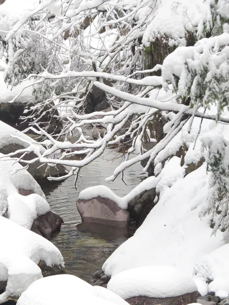 Neve e montanha — Fotografia de Stock