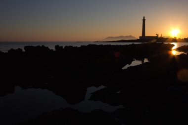 bir Favignana deniz feneri