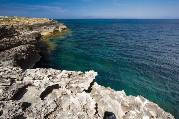 Uma praia de Favignana — Fotografia de Stock