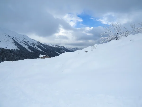 Neve e montanha — Fotografia de Stock