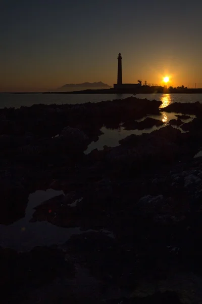 Bir Favignana deniz feneri — Stok fotoğraf