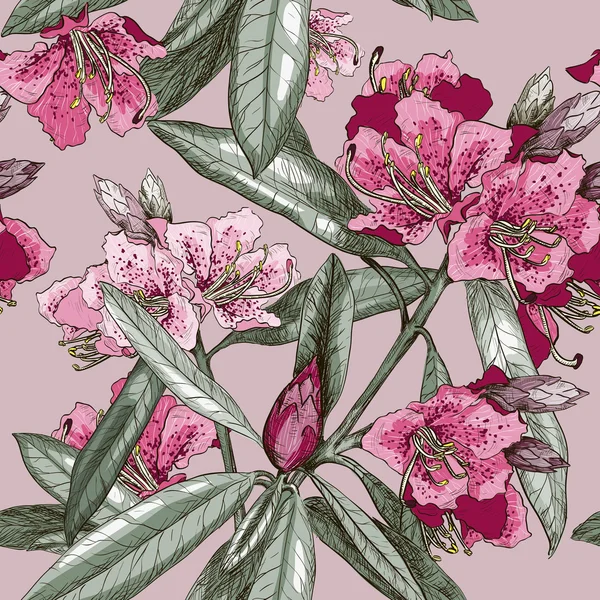Naadloze patroon met oleander bloem — Stockvector