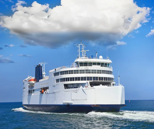 Ferry boat in open sea — Stock Photo, Image