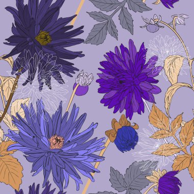 Güzel çiçek Bahçe demetleri ile Seamless Modeli