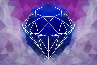 Vektör soyut Takı Pırlanta, değerli taş geometrik şekli