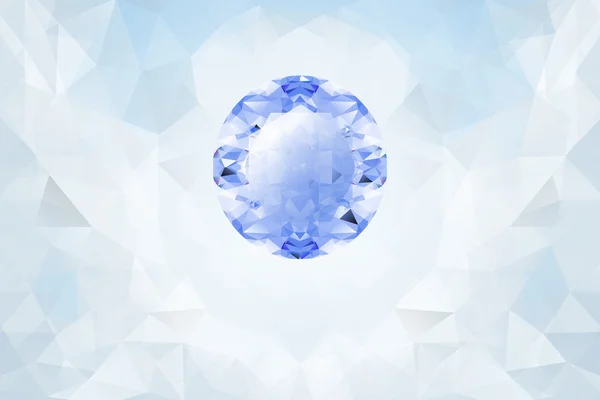 Fondo claro con gemas brillantes azules — Vector de stock