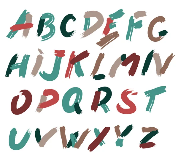 Αλφάβητο. Χειροποίητη γραμματοσειρά — Διανυσματικό Αρχείο
