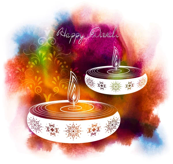 Gelukkige diwali festival — Stockvector