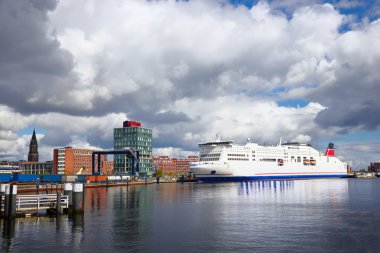 Kiel seaport - Almanya ' nın kuzeyinde Schleswig-Holstein