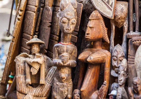 Hand carved wooden figurines — Stock Photo, Image