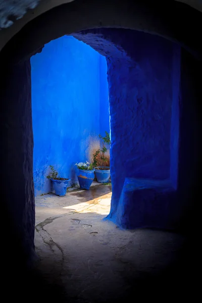 Blue house entrance — Stock Photo, Image