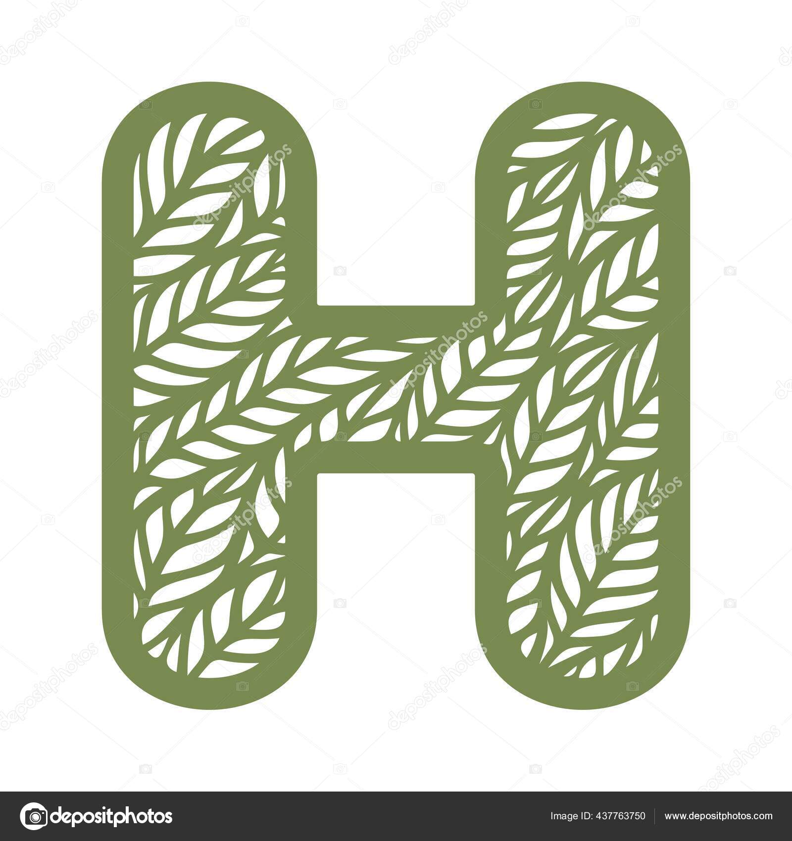 Letter Pattern Leaves Green Object White Background Plants Theme Openwork Vector Image By C Zhigulinadesign Gmail Com Vector Stock