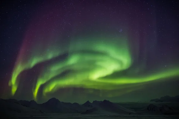 オーロラ ・北極圏の風景 — ストック写真